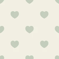 Modern Nursery Hearts - Soft Sage Green 2 wallpaper