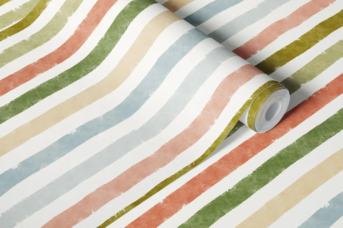 Painted Bengal Stripes Dream wallpaper roll