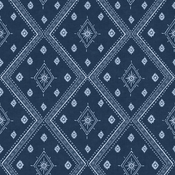Jaipur Rhythm indigo blue boho diamonds
