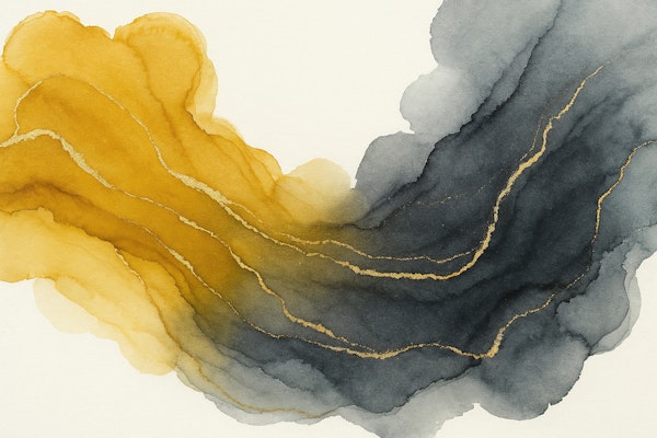 Mustard Gray Gold Veins