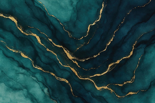 Petrol Teal Gold Veins