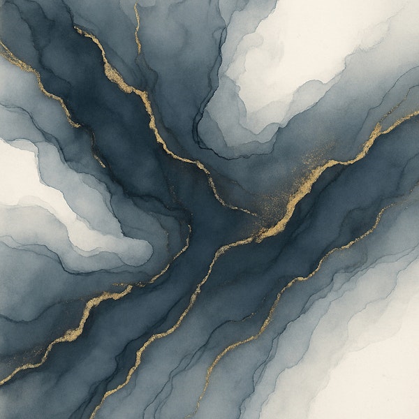 Slate Blue Gold Veins
