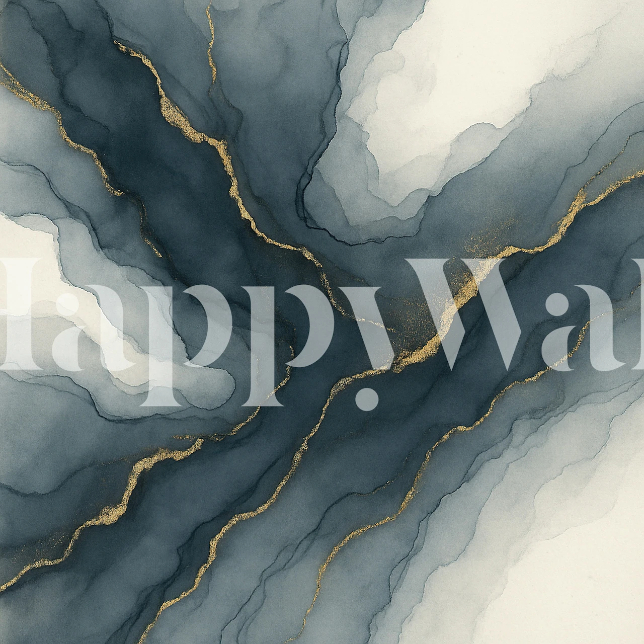 Slate Blue Gold Veins tapetit