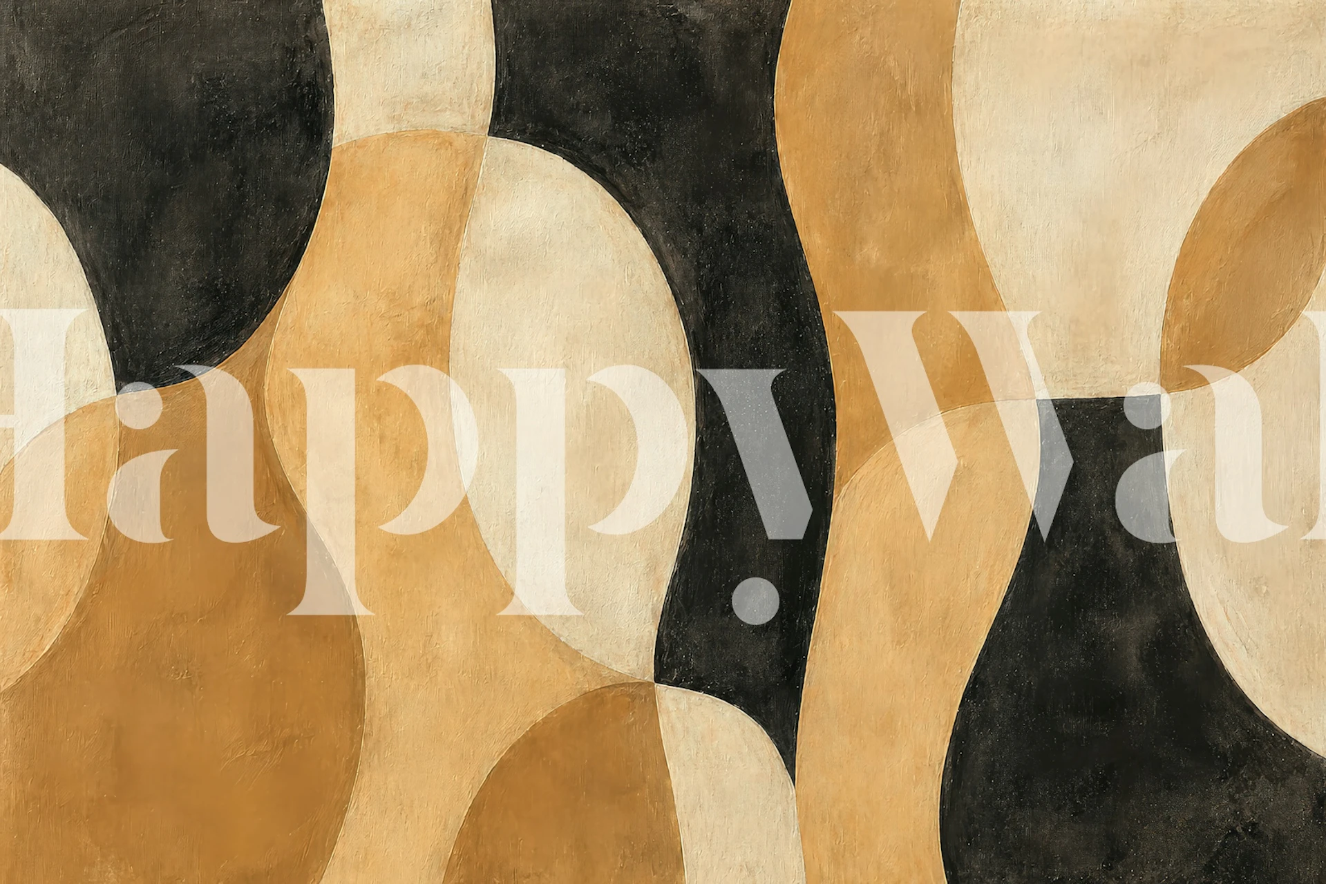 Earthy Flow Abstract Elegance behang in een kamer