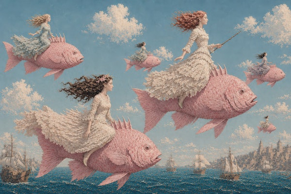 Surreal Sky Riders Fantasy