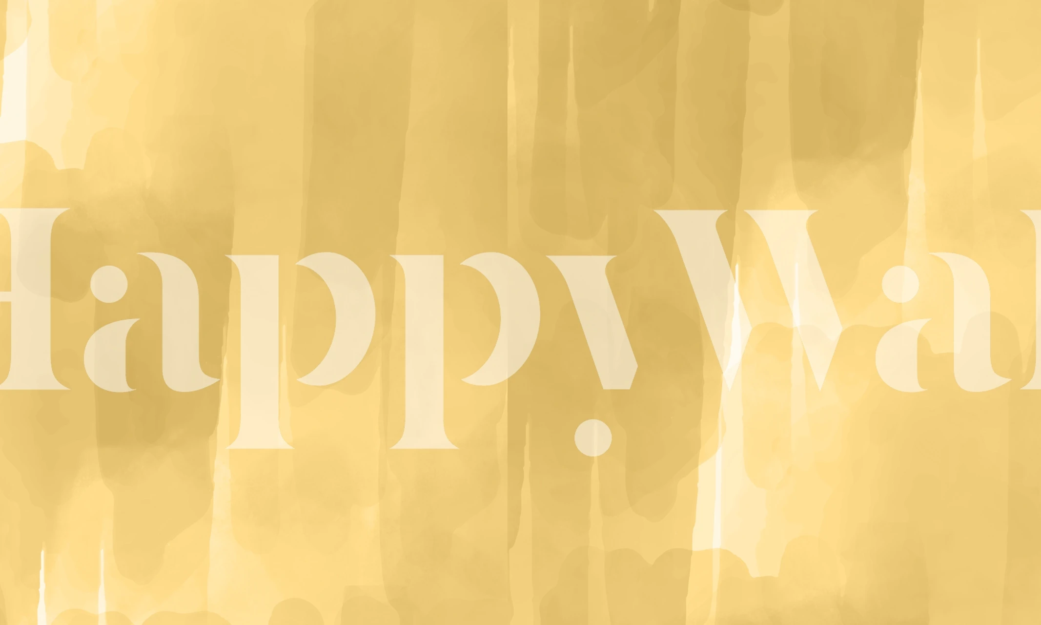 Warm Ochre Abstract Wash behang
