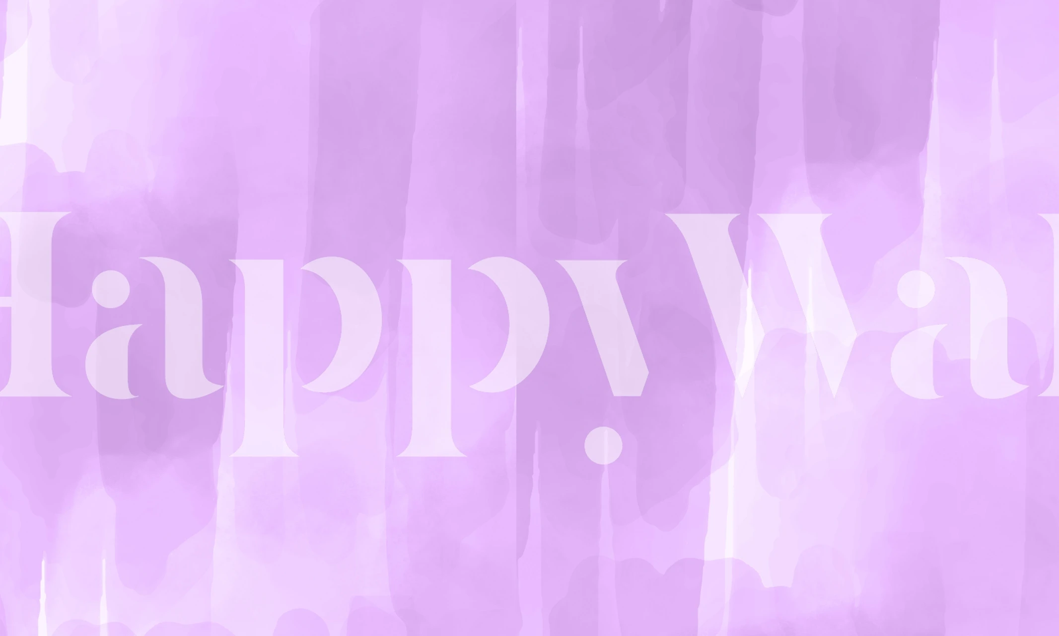 Blush violet watercolor drips wallpaper in a room