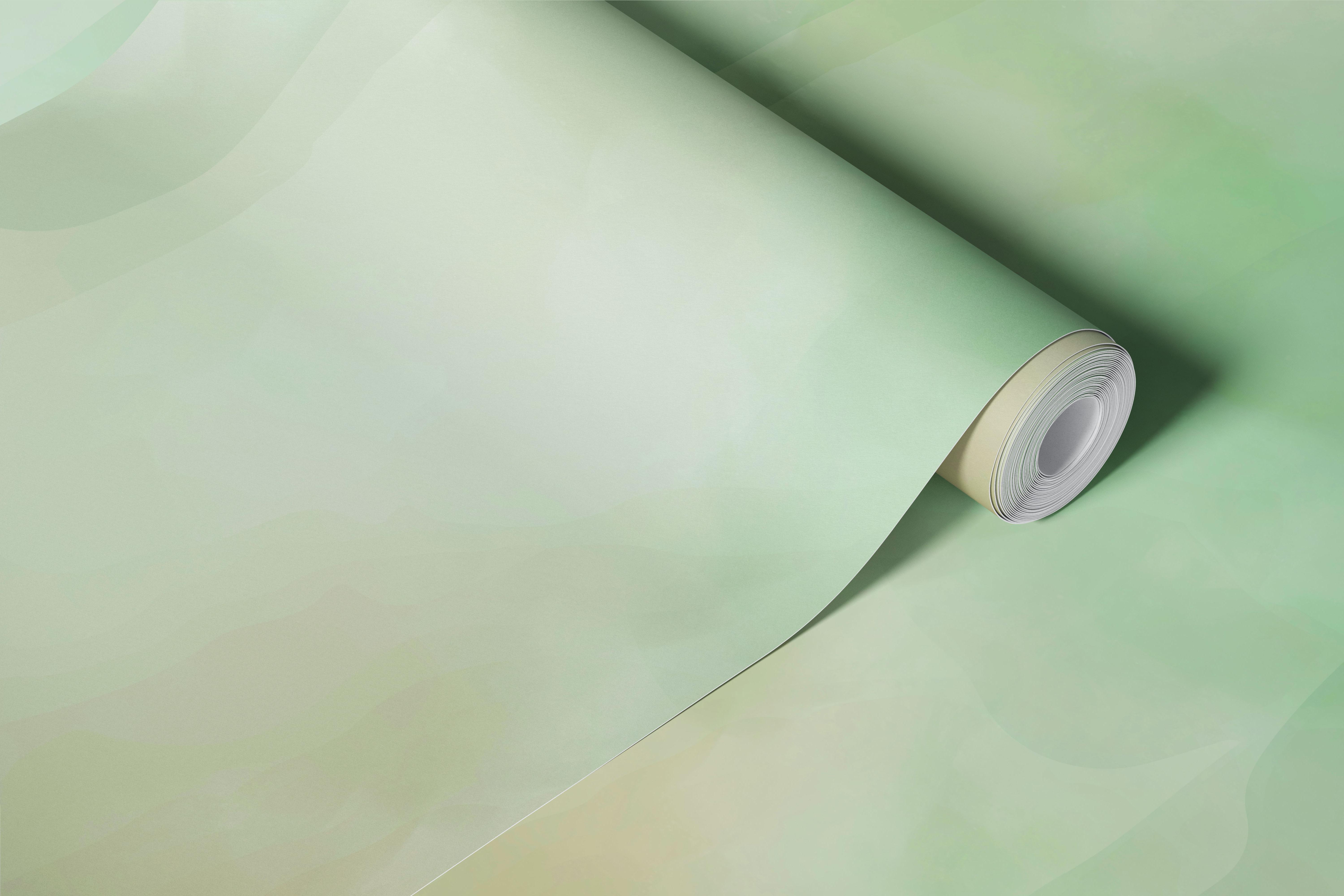 Soft Sage Watercolor Wash behang in een kamer