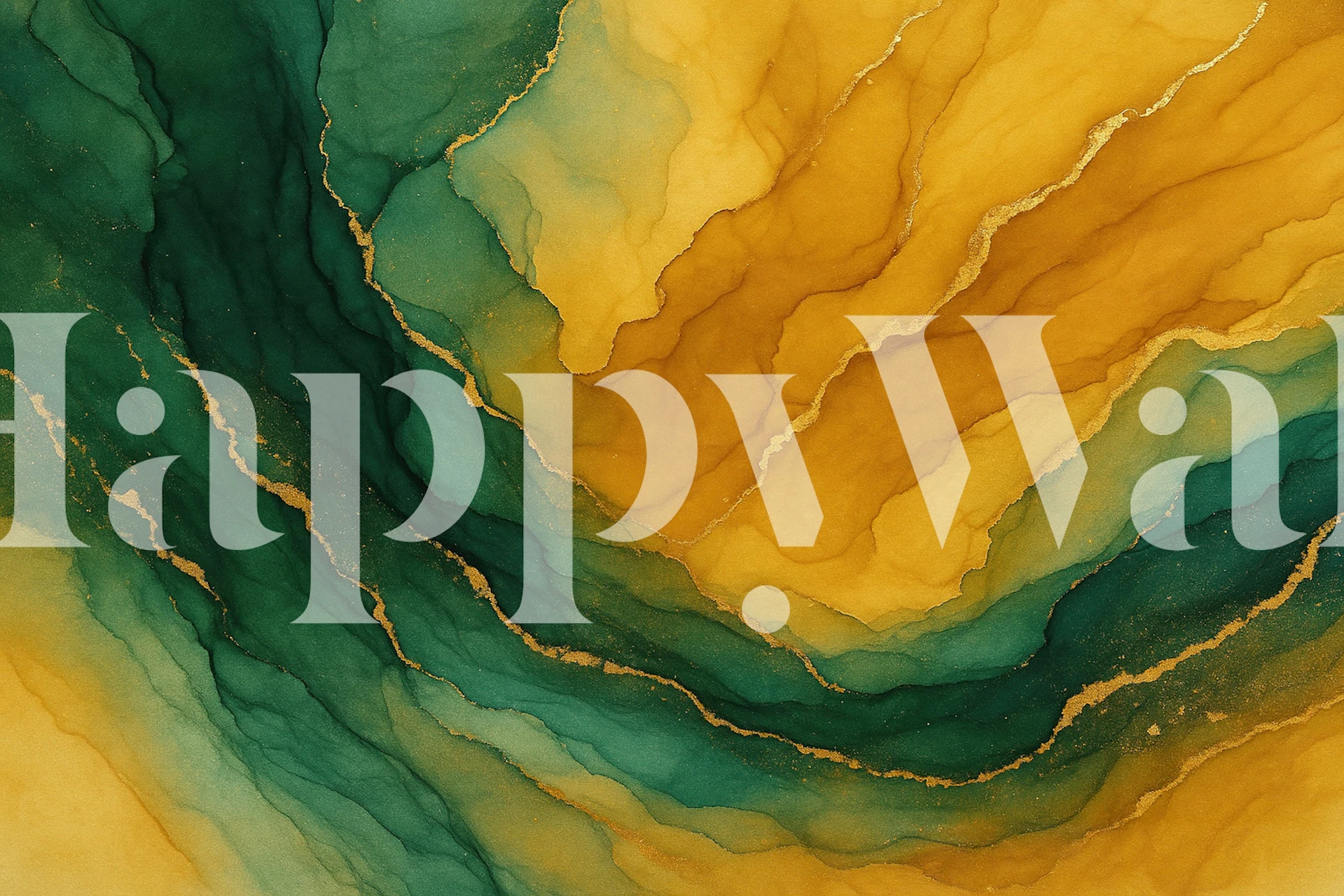 Pine Amber Gold Veins behang