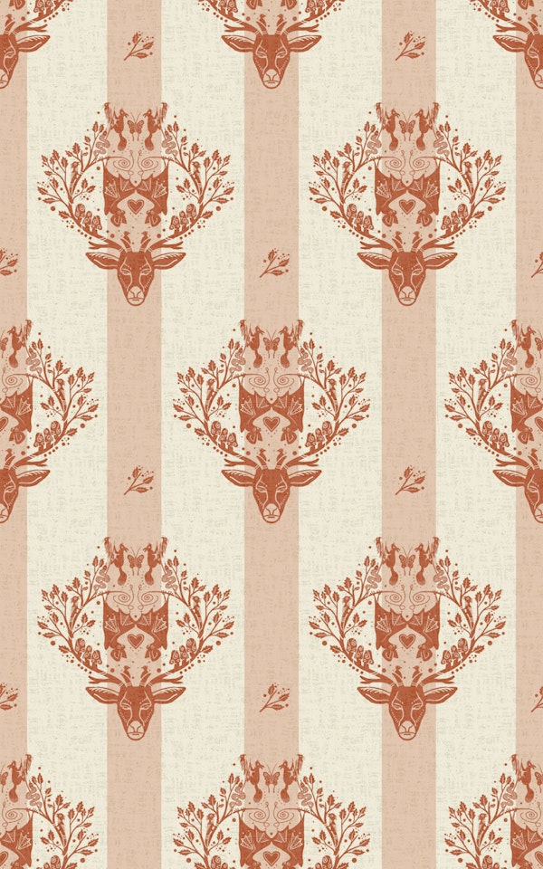 Scandinavian Deer Folk Art