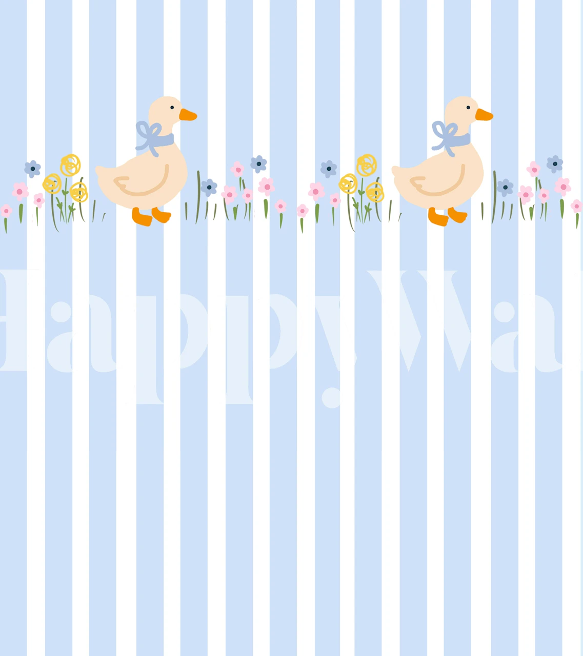 Baby Boy Nursery Goose wallpaper in a room