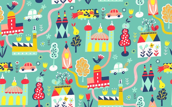 dreamy village turquoise