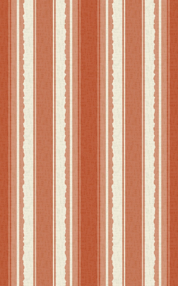 Terracotta Stripe Linen Texture