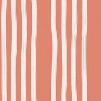 Bohemian Terracotta Brushstroke Stripes Large tapete