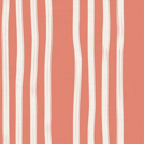 Bohemian Terracotta Brushstroke Stripes Large