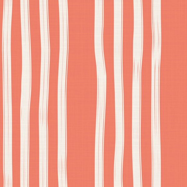 Cozy Terracotta Brushstroke Stripes Medium
