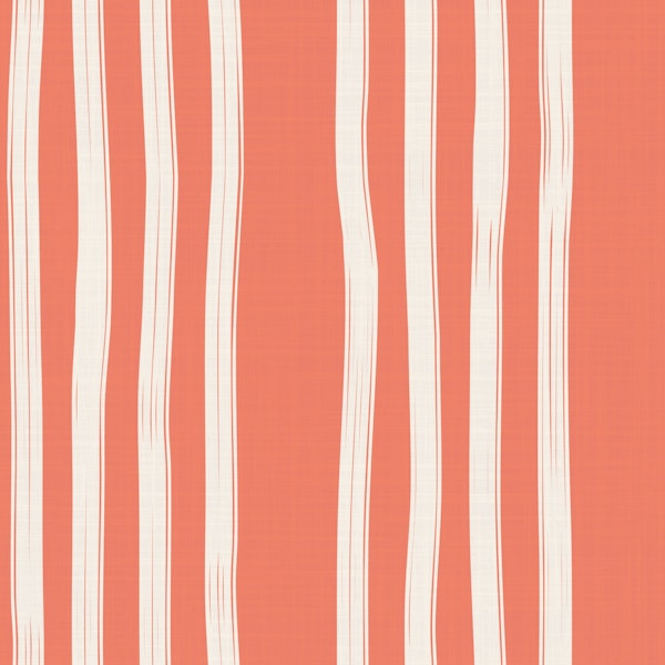 Rustic Terracotta Brushstroke Stripes Small