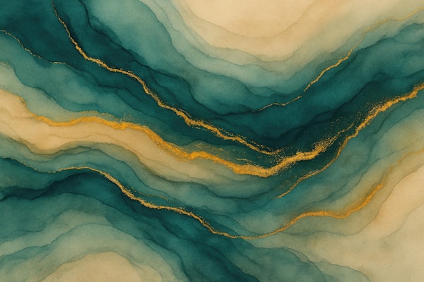 Teal Sand Gold Mirage