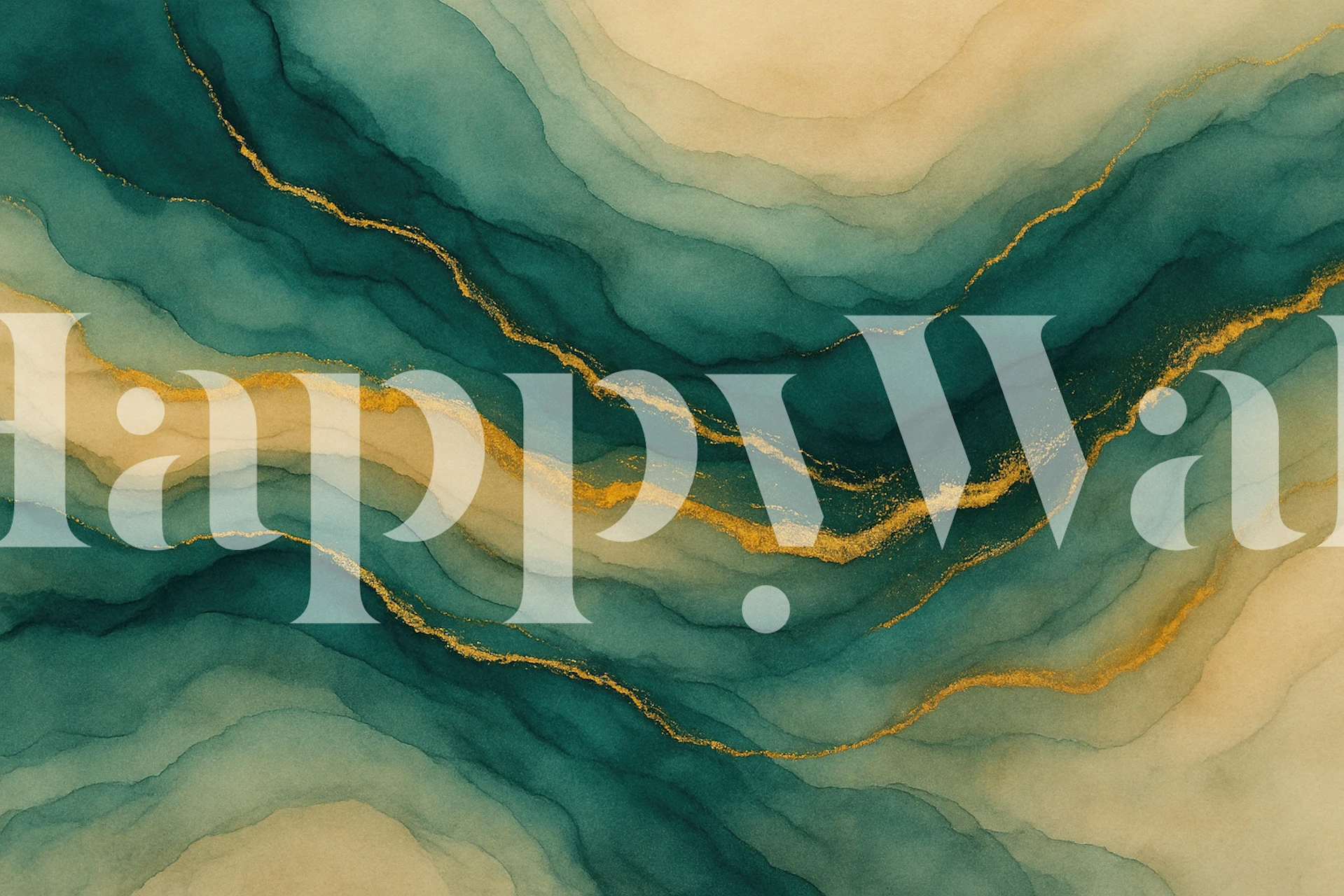 Teal Sand Gold Mirage tapetas