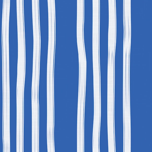 Modern Nautical Cobalt Blue Stripes Medium