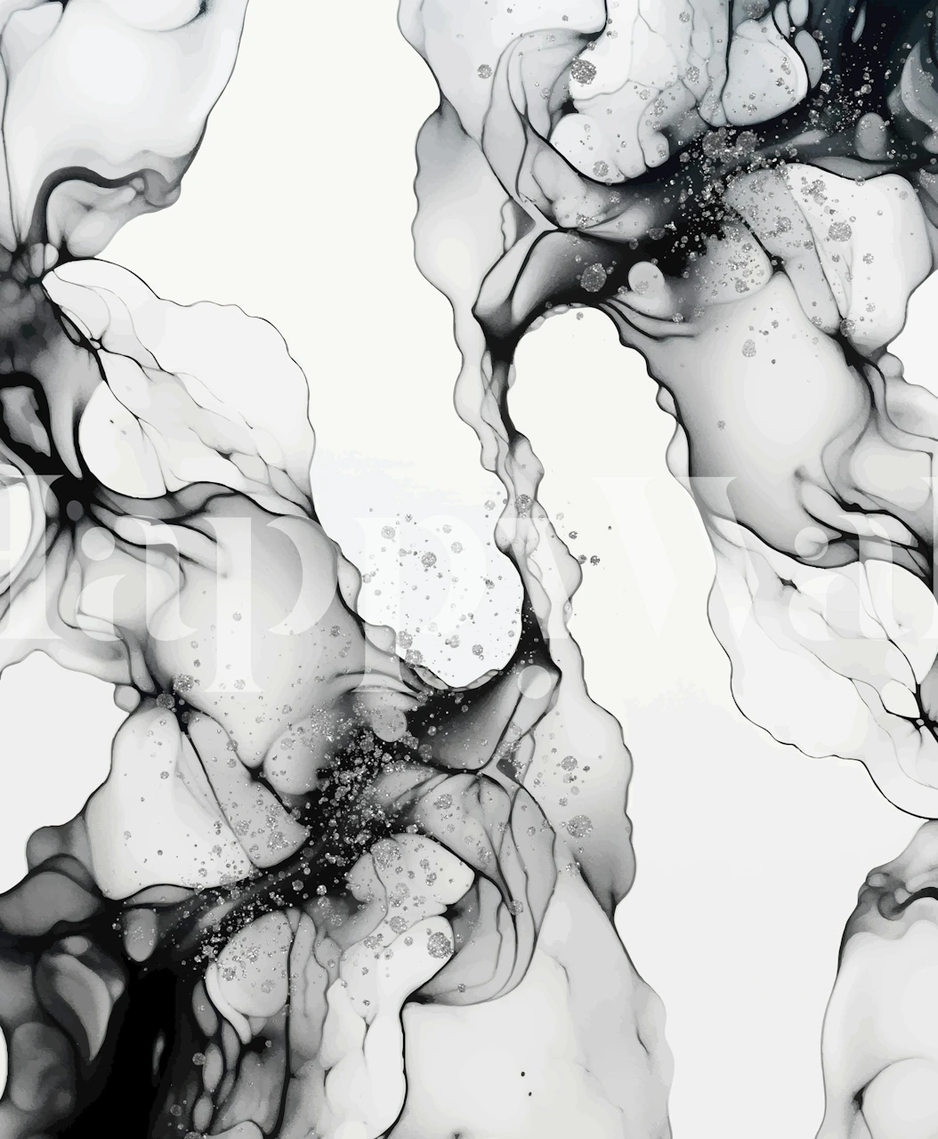 Black White fluid Liquid sparkles glitter wallpaper