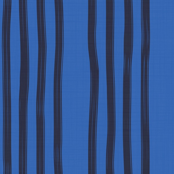Bold Midnight Brushstroke Stripes Blue Medium