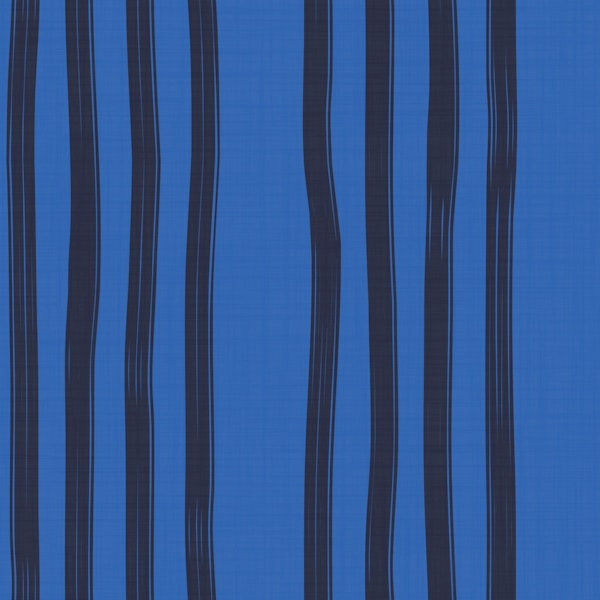 Eclectic Deep Blue Linear Brushstrokes Small