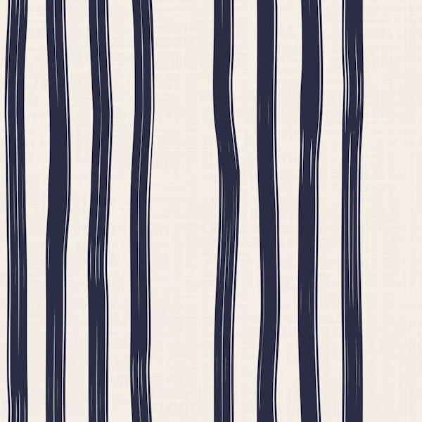 Minimalist Indigo Blue Textured Stripe Medium
