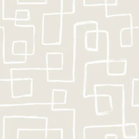 Beige Modern Geometric Lines Pattern L carta da parati
