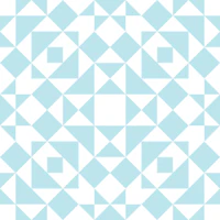 Victorian Tiles Patchwork - sky blue white S carta da parati