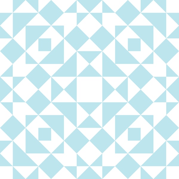 Victorian Tiles Patchwork - sky blue white S