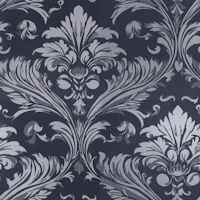 Classic Damask in Navy and Gray behang