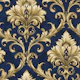 Classic Damask Gold Navy