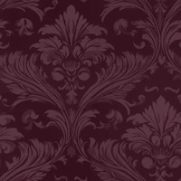 Moody Plum Damask Texture behang