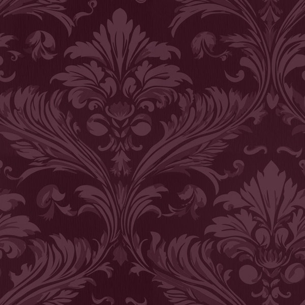 Moody Plum Damask Texture