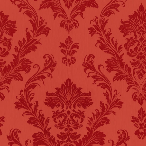 Classic Victorian Damask Red