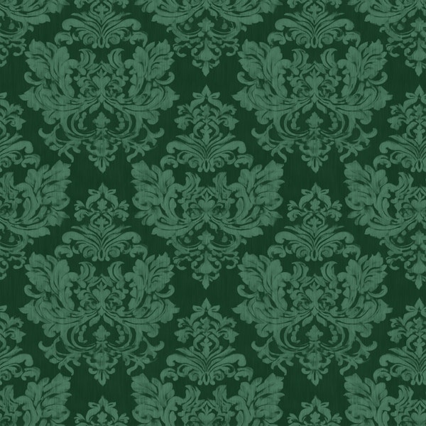 Antique Emerald Baroque Damask