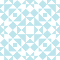 Victorian Tiles Patchwork - Sky Blue L carta da parati