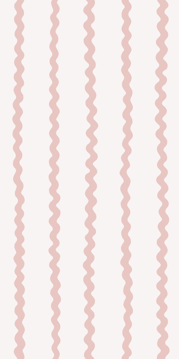 Blush Pink Wavy Wiggle Stripe