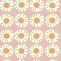 Atomic Starburst Mid Century Pink Geometric wallpaper