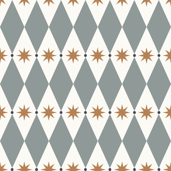 Scandinavian Argyle and Stars Pattern
