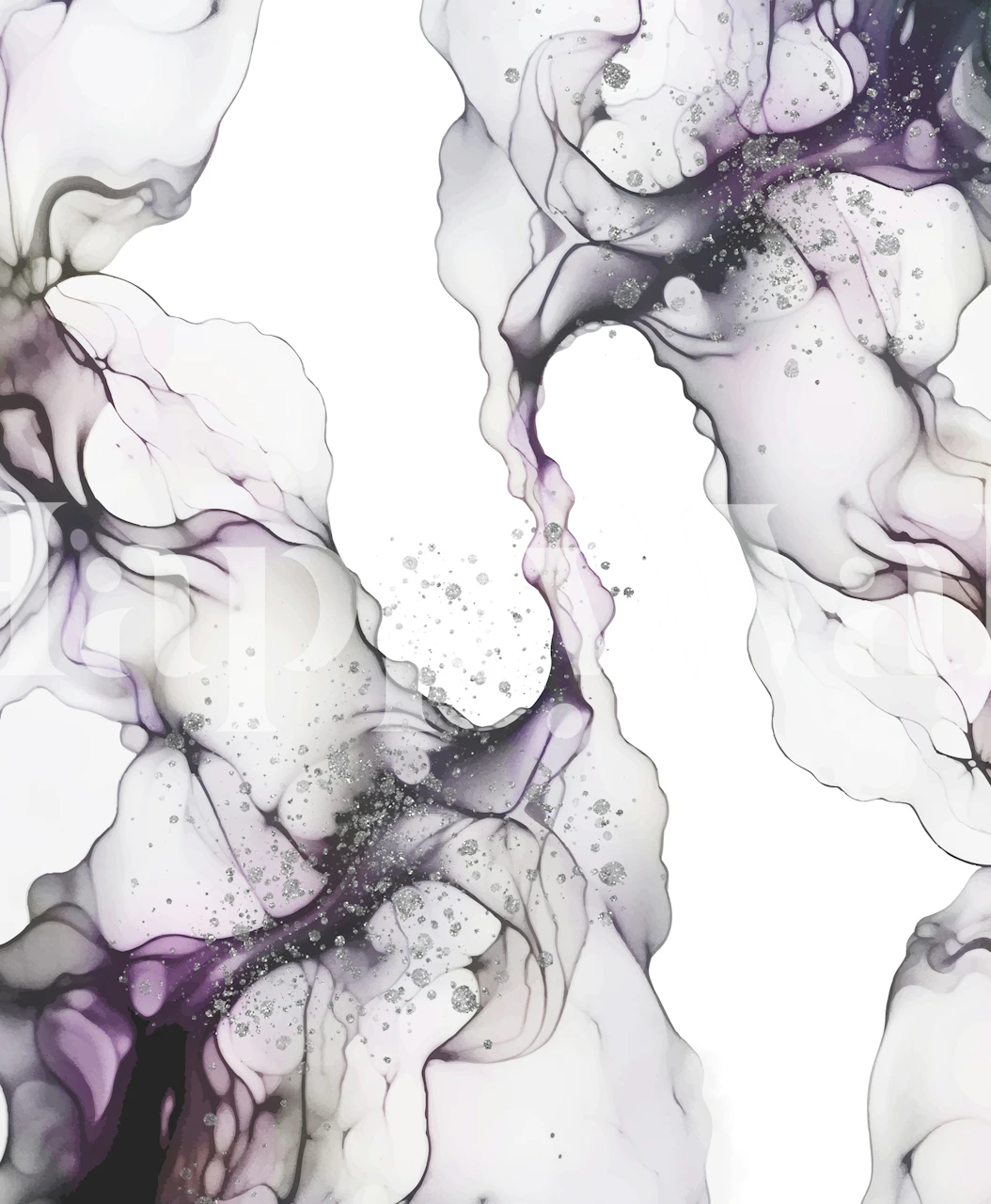 Purple Ink Cloud Flow in een kamer