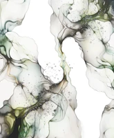 Soft Sage Ink Flow wallpaper