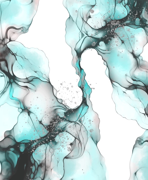 Ice Blue Fluid Marble