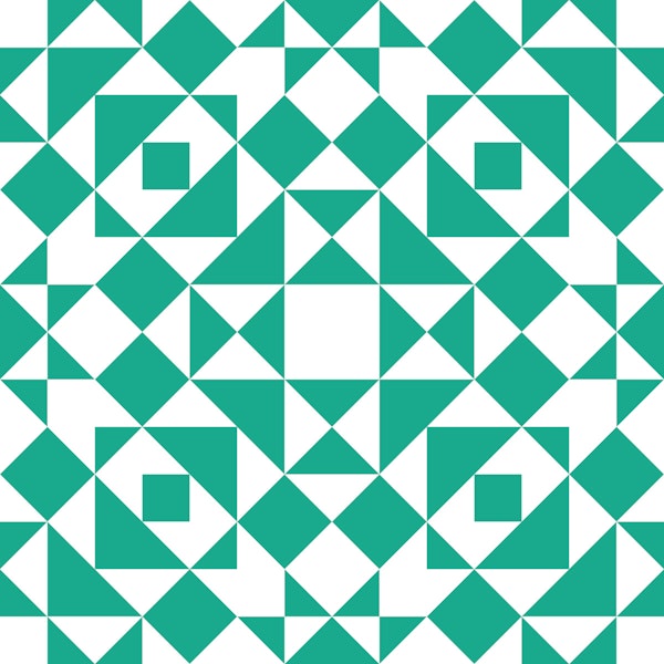 Victorian Tiles Patchwork - emerald white