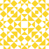 Victorian Tiles Patchwork - yellow white S carta da parati
