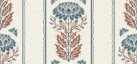 Nordic Blue Flower with birds border wallpaper