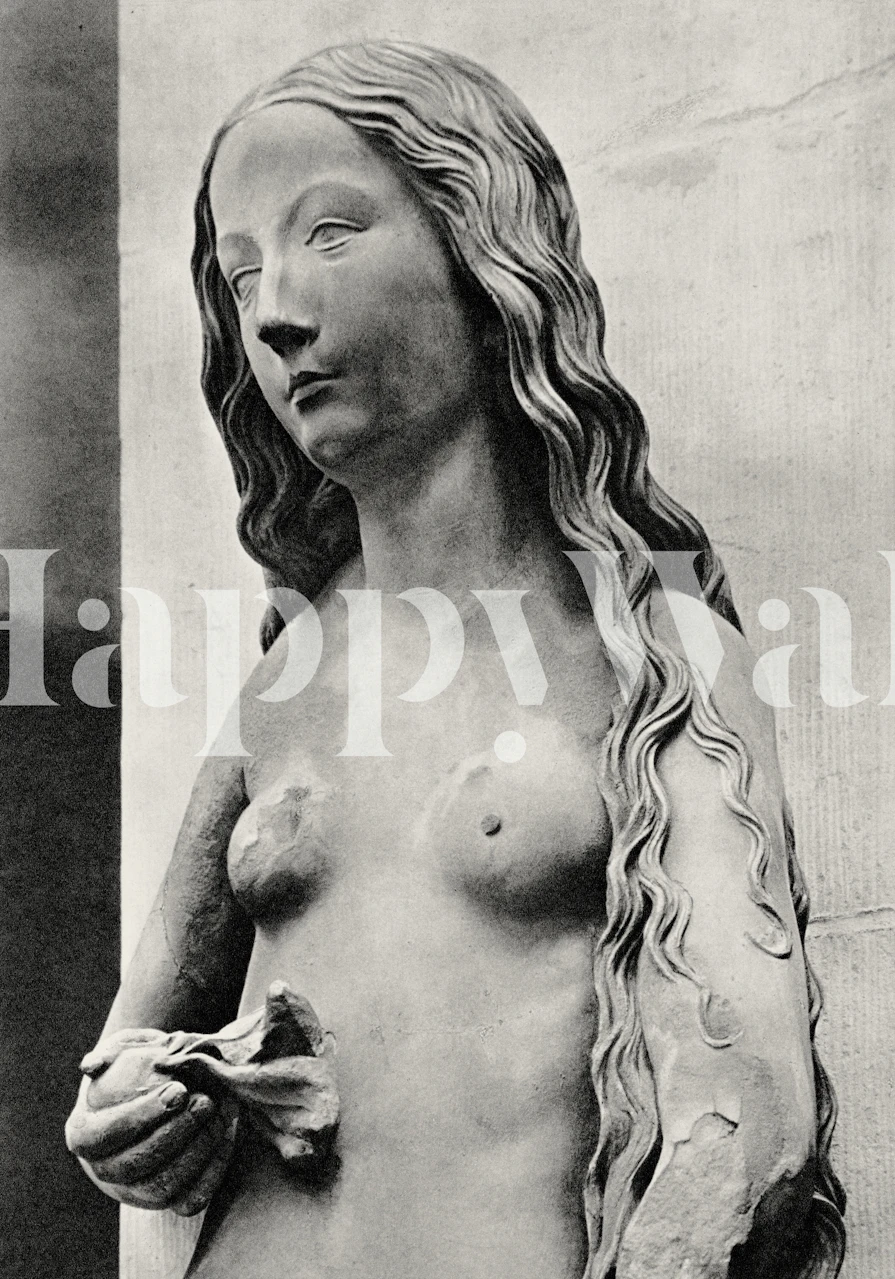 Ancient female wallpaper design in a room