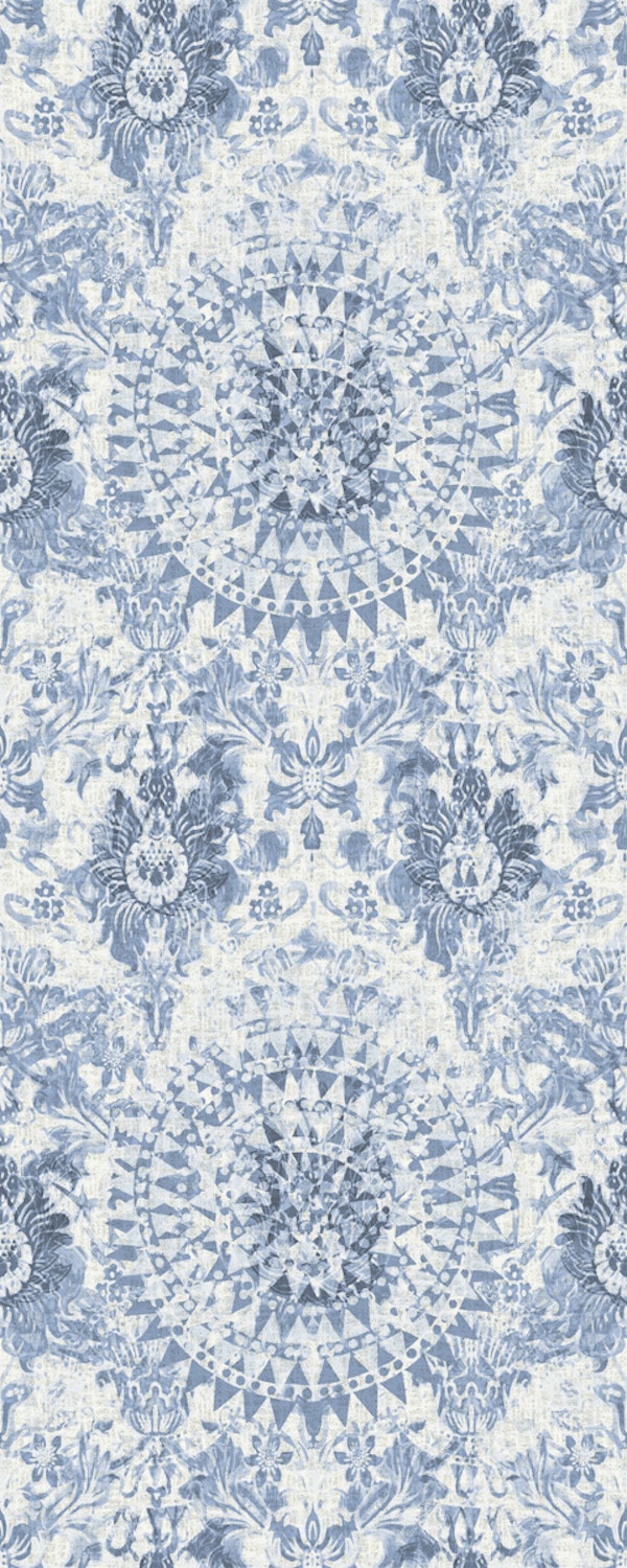 French Blue Ornate Medallion
