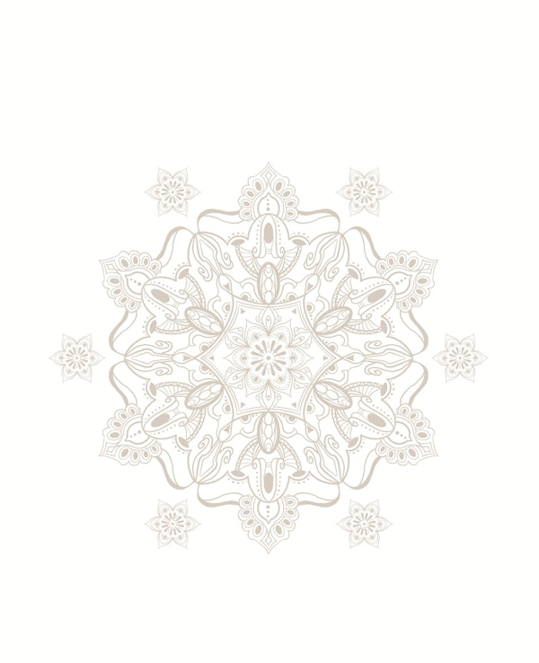 Zen Mandala in Warm Taupe